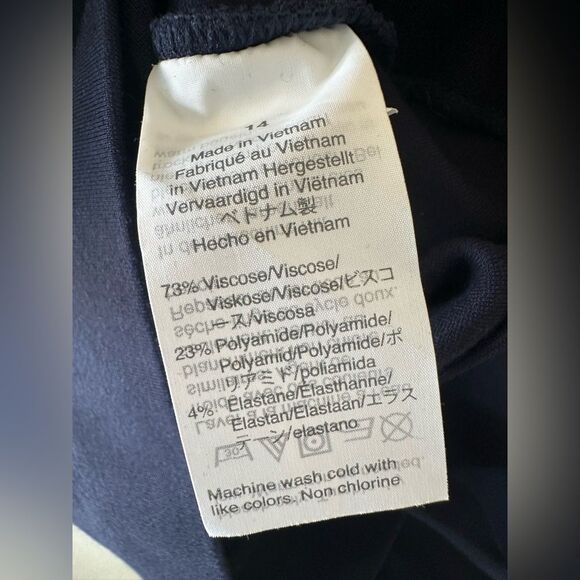 J Crew Navy Blue Stretch Mini Pencil Skirt Size 14 - Picture 6 of 7